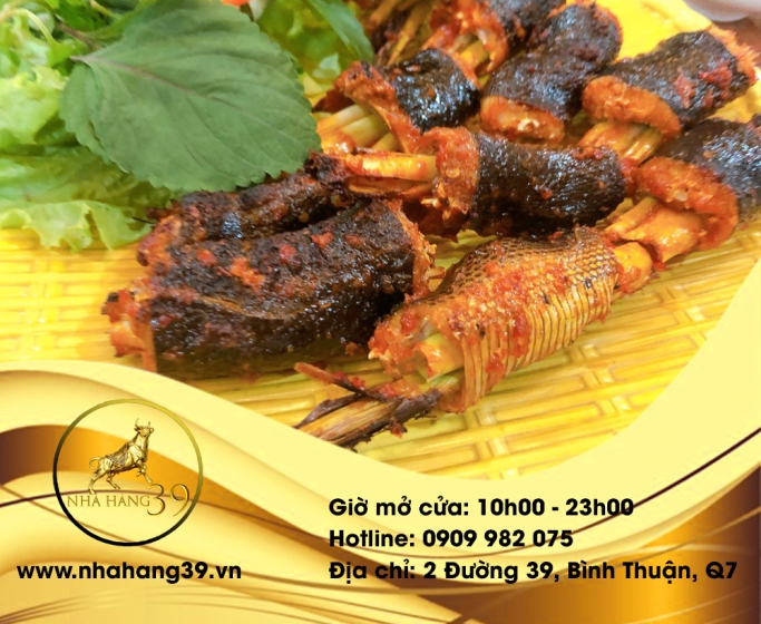 Rắn ri cá nướng sả 